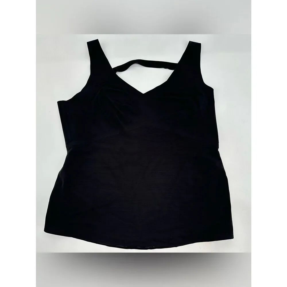 HoneyLove LiftWear Cami Smooth Lifted Wireless Unpadded Tank Black Sz 3X - Picture 2 of 8